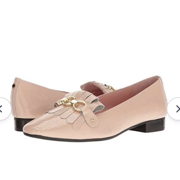kate spade Shoes - KATE SPADE patent leather Karen tuxedo cream loafers